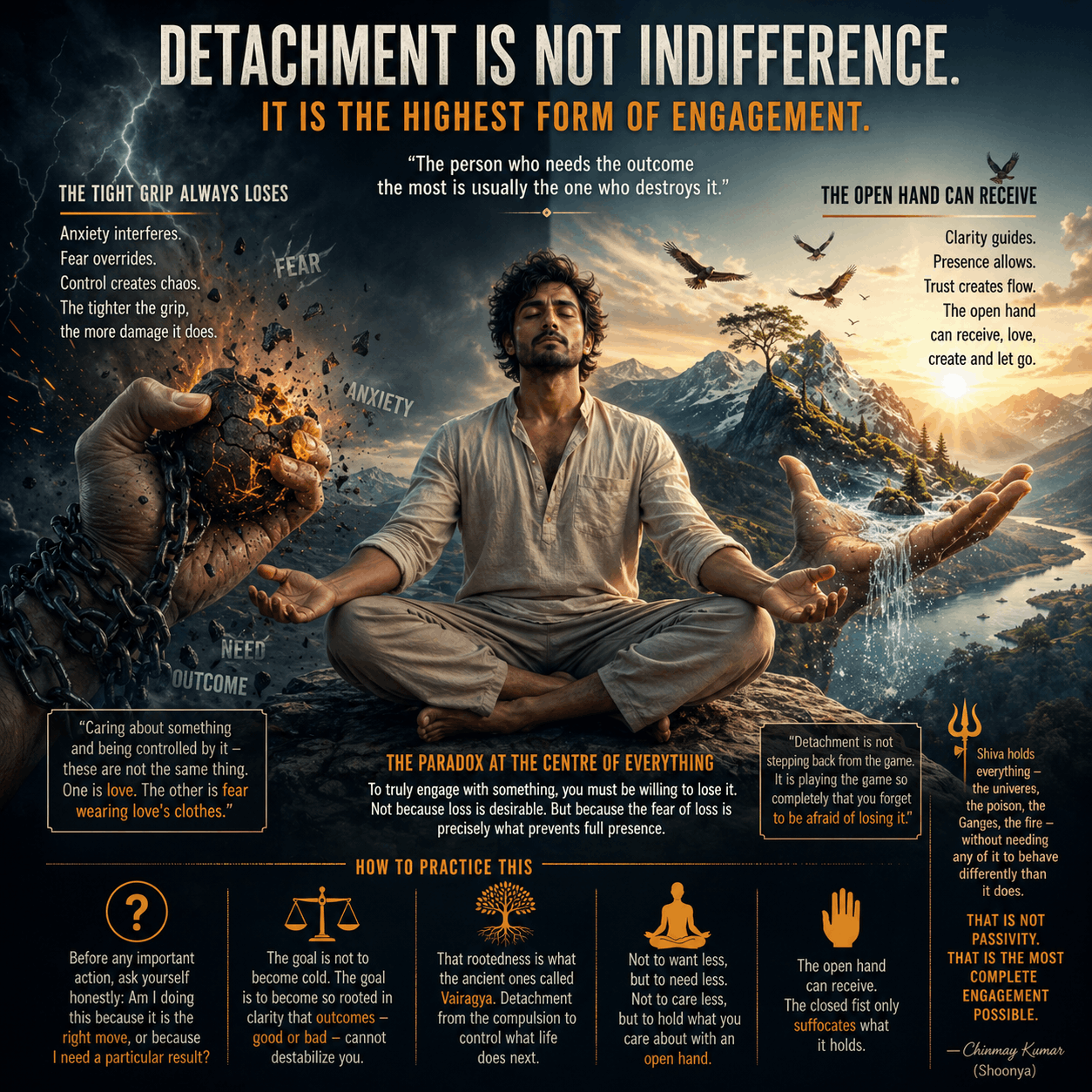 Detachment Is Not Indifference. It Is the Highest Form of Engagement.