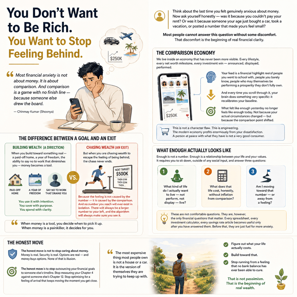 You Don't Want to Be Rich. You Want to Stop Feeling Behind.